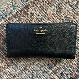 Kate Spade Slim Pebbled Leather Bifold Wallet